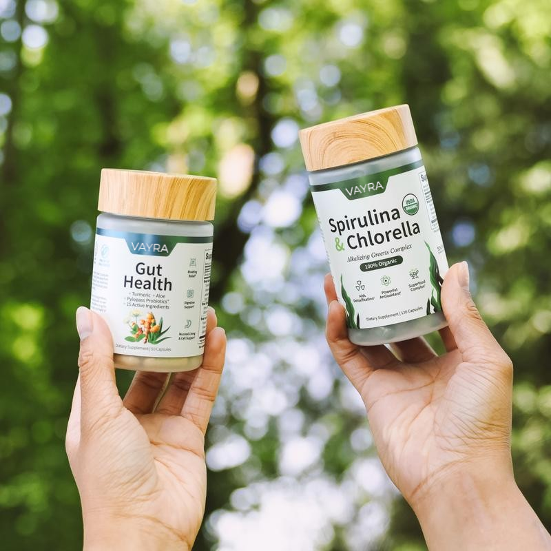 Vayra® Gut Health + Spirulina & Chlorella