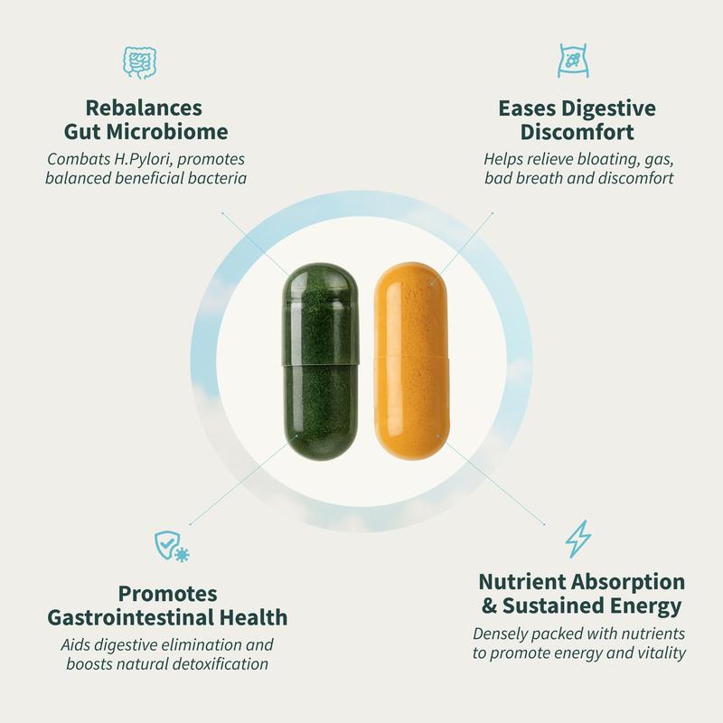Vayra® Gut Health + Spirulina & Chlorella